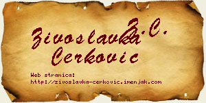 Živoslavka Čerković vizit kartica